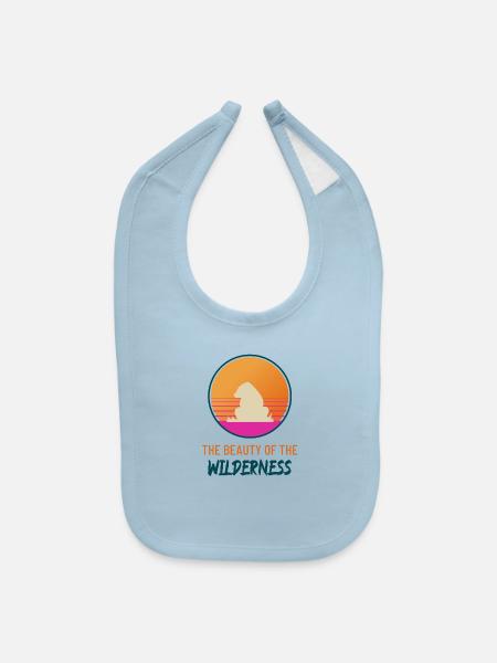 The Beauty Of The Wilderness | Bear Landscape - Baby Bib - light blue - Front
