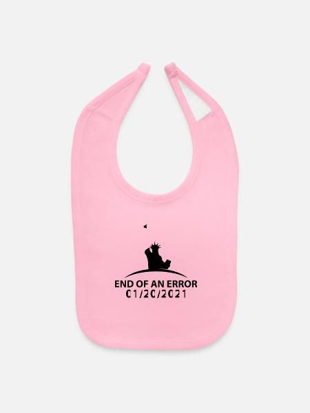 END OF AN A ERROR - Baby Bib - light pink - Front