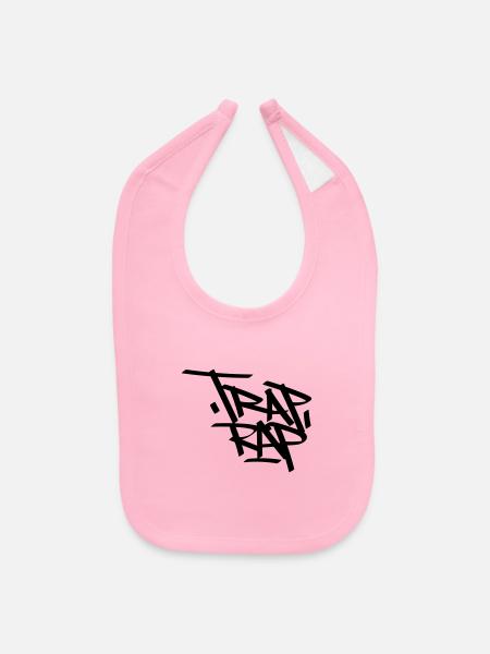 Trap Rap - Baby Bib - light pink - Front