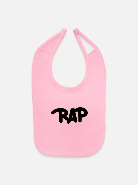 rap - Baby Bib - light pink - Front
