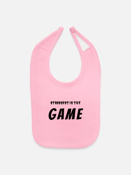Strongest in the Game - Baby Bib - light pink