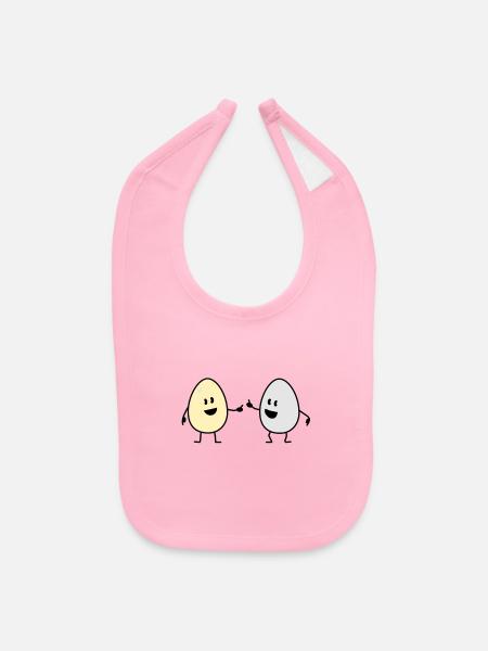 eggs - Baby Bib - light pink - Front