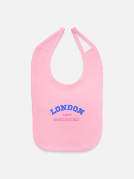 London . - Baby Bib - light pink - Front