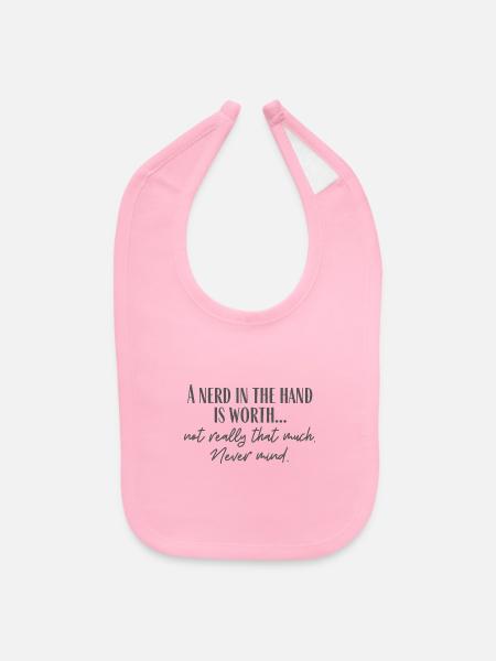 A Nerd - Baby Bib - light pink - Front