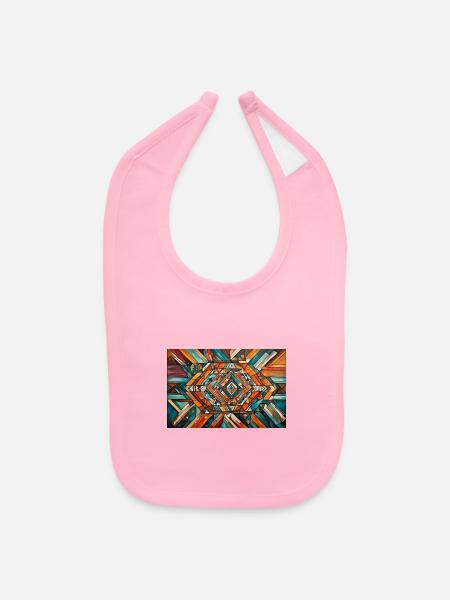 MODERN ART - Baby Bib - light pink - Front