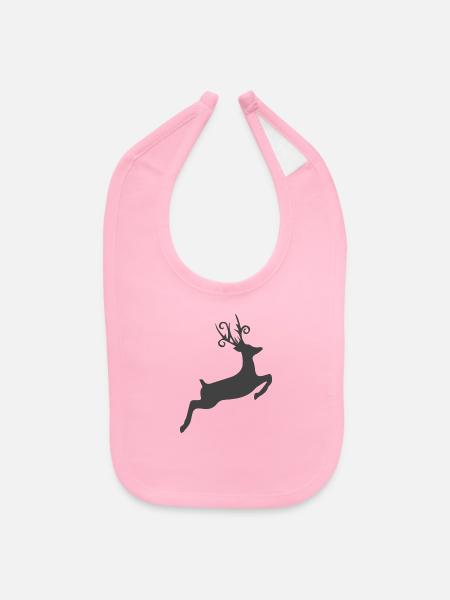 stag - Baby Bib - light pink - Front