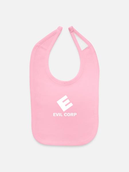 Evil Corp - Baby Bib - light pink - Front