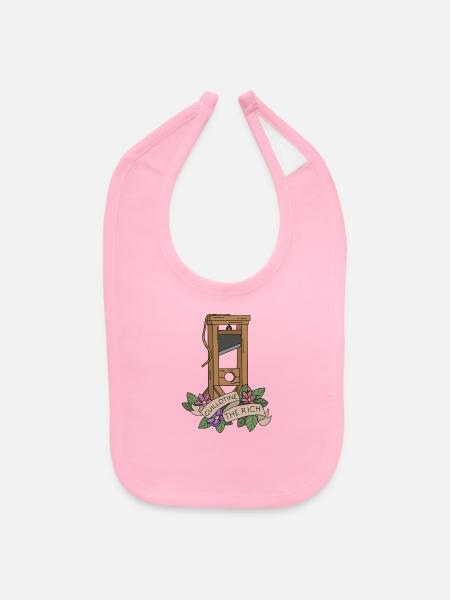 Guillotine The Rich - Baby Bib - light pink - Front