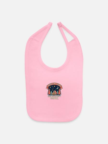 Camping Is My Therapy Night Sky Tee - Baby Bib - light pink - Front