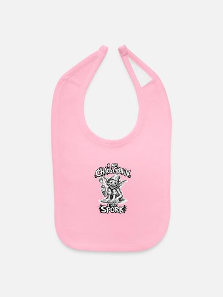 Chaos Goblin - Baby Bib - light pink - Front