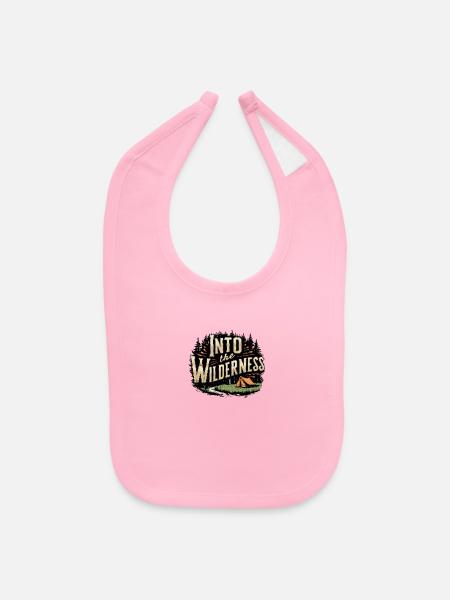 Wilderness Wanderlust - Baby Bib - light pink - Front