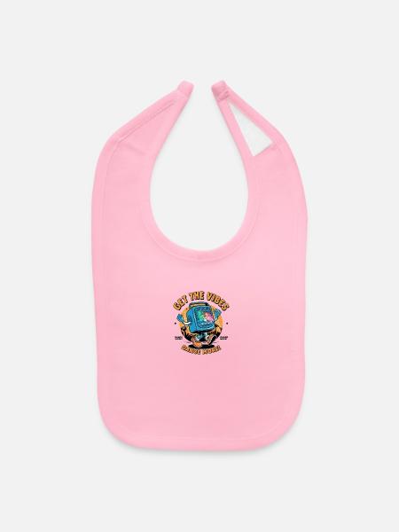 get more vibe dance more 3d unique art - Baby Bib - light pink - Front