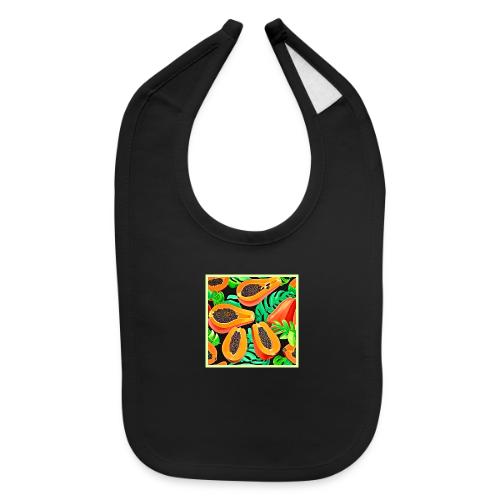 Papaya and Leaves Fresh Pattern - Baby Bib