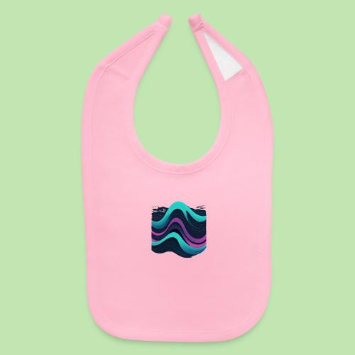 Abstract Wavy Ocean Pattern - Baby Bib