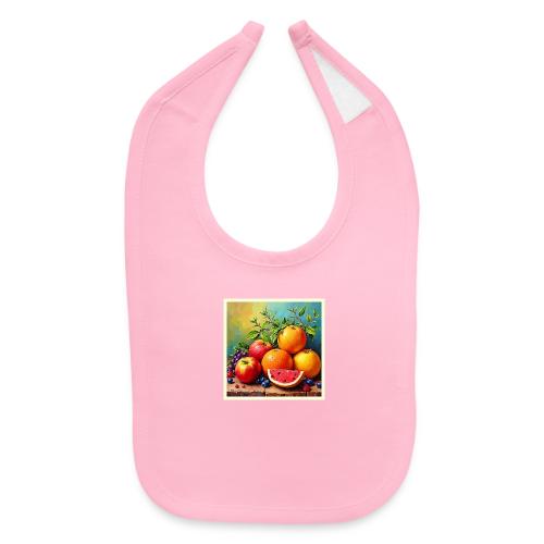 Fresh Fruits in a Perfect Mix Design - Baby Bib