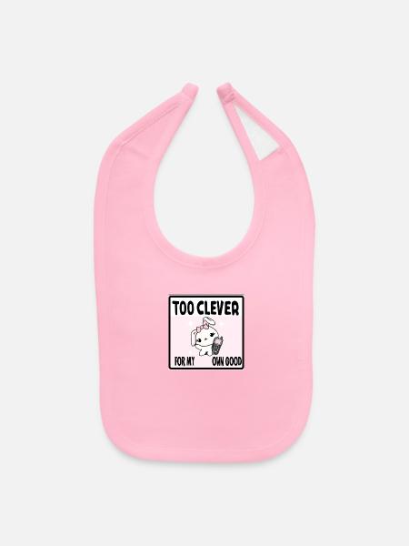Too Clever - Baby Bib - light pink - Front