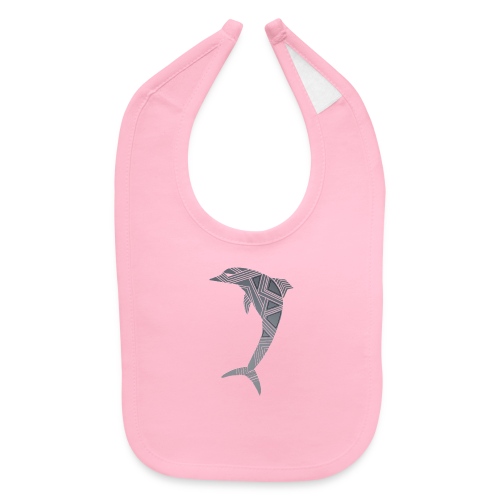 dolphin art deco - Baby Bib