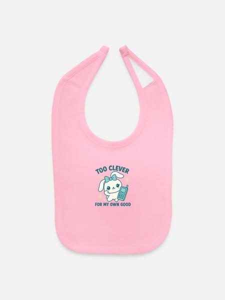 Too Clever - Baby Bib - light pink - Front