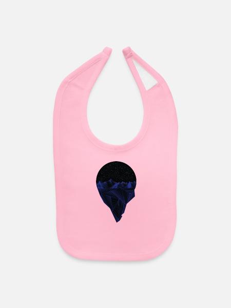 Midnight in the wilderness - Baby Bib - light pink - Front