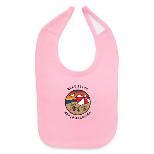 Kure Beach Sunrise-Black Lettering-Front Only - Baby Bib