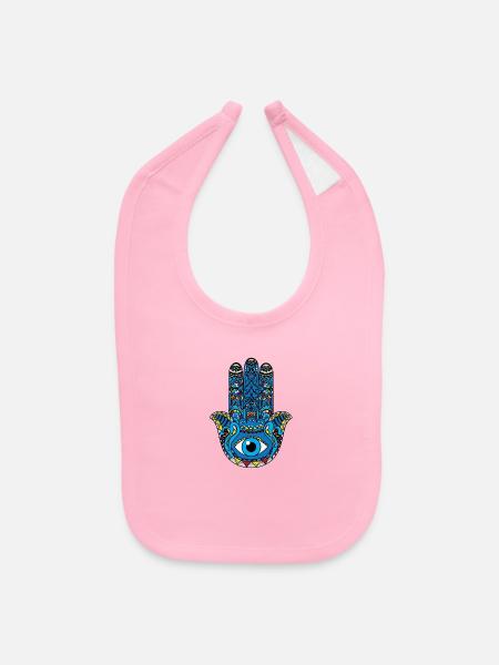Evil eye - Baby Bib - light pink - Front