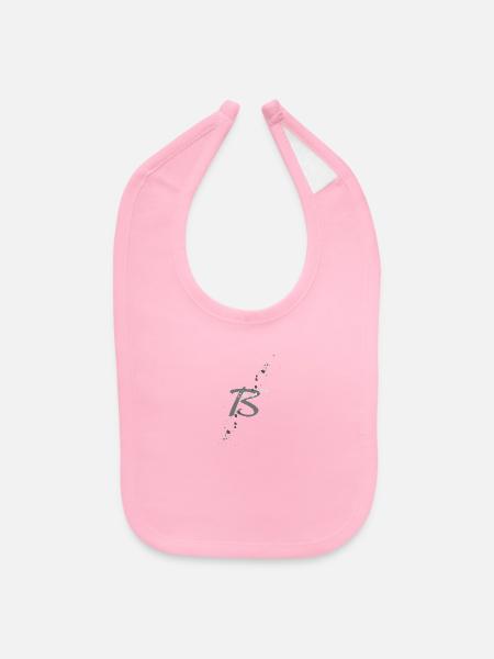 Initial Style: A Edition - Baby Bib - light pink - Front