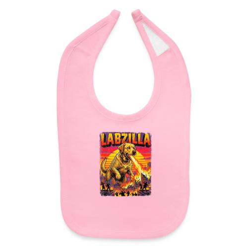 Labzilla Giant Yellow Labrador Monster Tee - Baby Bib