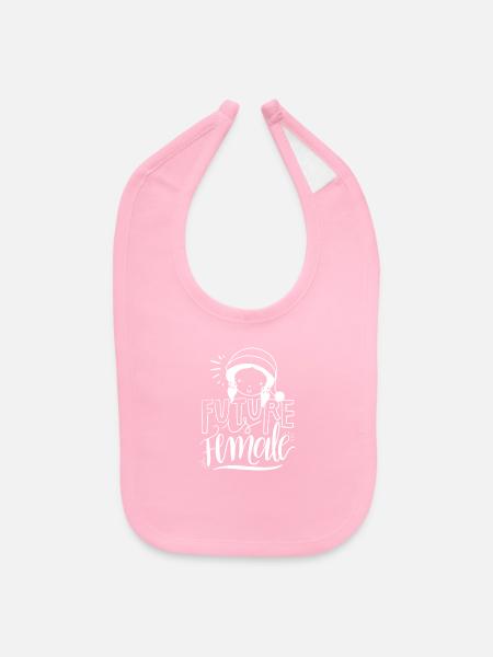 Future Female - Baby Bib - light pink - Front