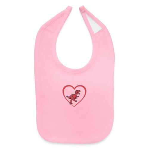 Colored Dinosaur Heart SVG, Valentine Dinosaur SVG - Baby Bib