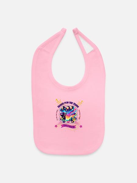 Mommy's Girl & Baby Superstar - Baby Bib - light pink - Front