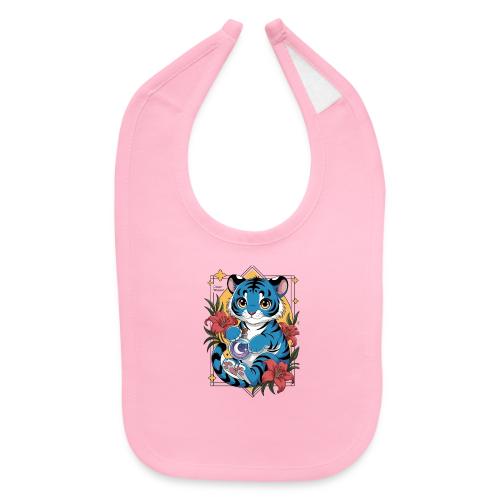 Mystic Blue Tiger Anime Potion Design – Cute tiger - Baby Bib