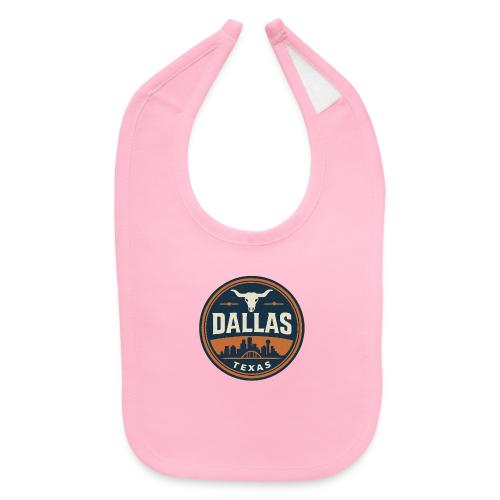 Vintage Dallas Texas Western Skyline Retro Cowboy - Baby Bib