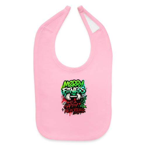 Merry Fitness Christmas Gym Humor - Baby Bib