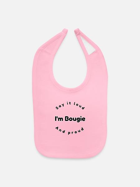 Bougie Circle Say It Loud - Baby Bib - light pink - Front