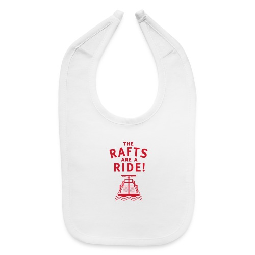 Traveling With The Mouse: Rafts Are A Ride (RED) - Baby Bib