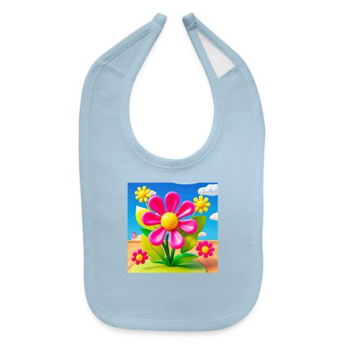 Pink Floral Peace | Sky & Nature Design - Baby Bib