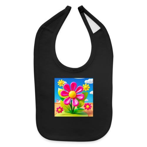 Pink Floral Peace | Sky & Nature Design - Baby Bib