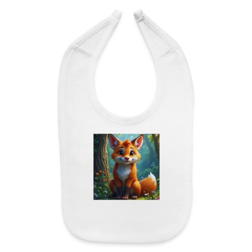 Magical fantasy fox in enchanted forest scene - Baby Bib