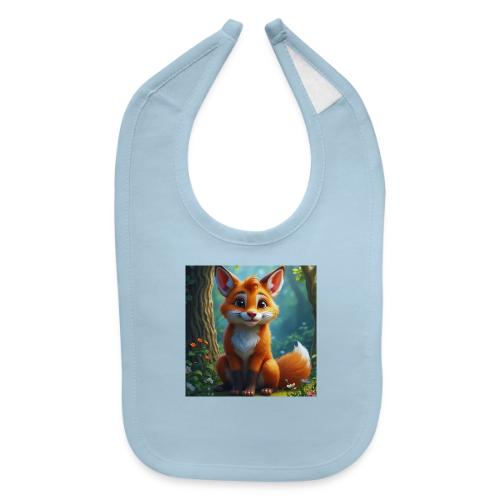 Magical fantasy fox in enchanted forest scene - Baby Bib