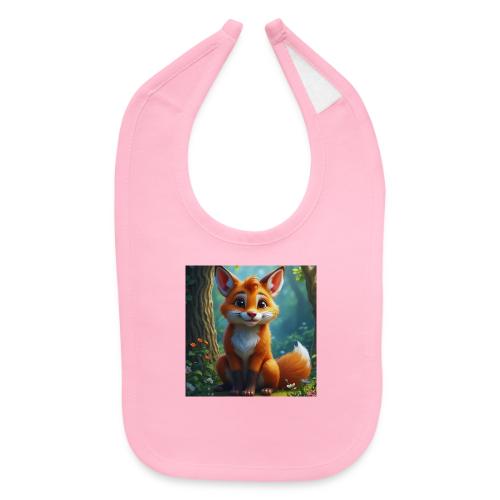 Magical fantasy fox in enchanted forest scene - Baby Bib