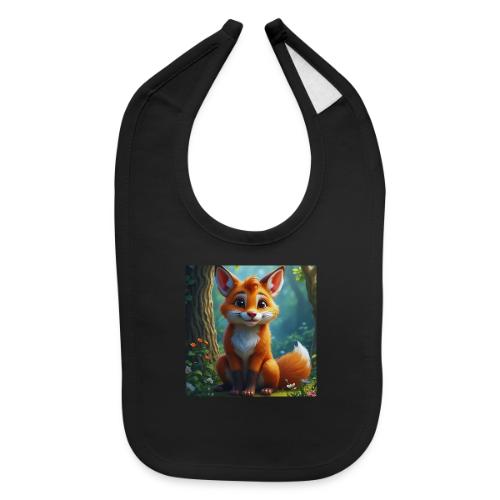 Magical fantasy fox in enchanted forest scene - Baby Bib