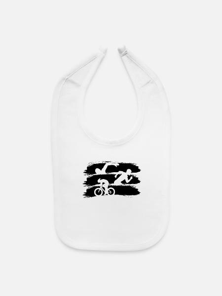 Triathlon - Baby Bib - white - Front