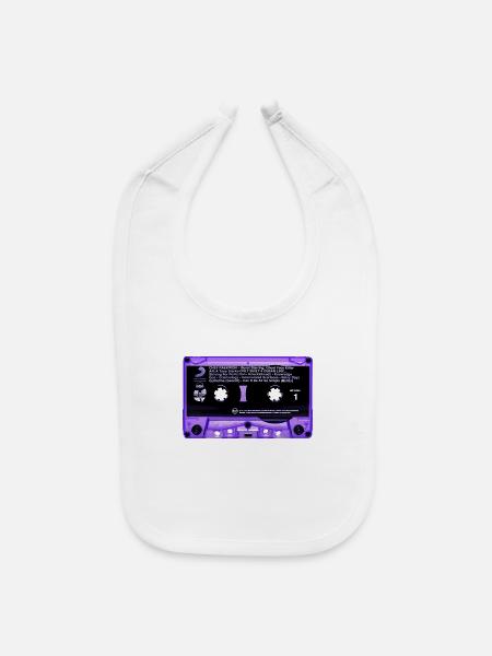 purple tape - Baby Bib - white - Front