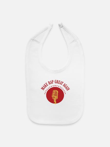 MAKE RAP GREAT AGAIN - Baby Bib - white - Front