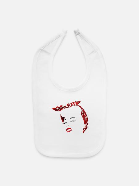 Retro - Baby Bib - white - Front