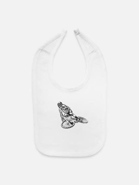 BMX Stunt Rider - Baby Bib - white - Front