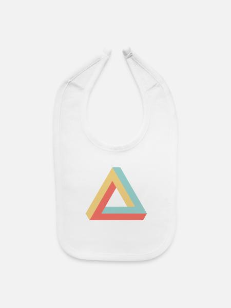 Penrose triangle - Baby Bib - white - Front