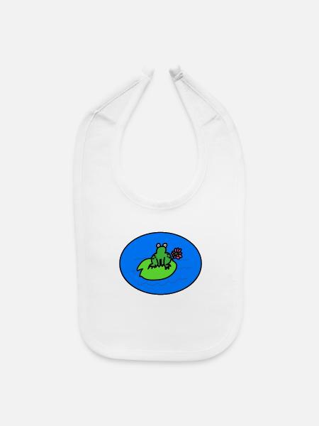 Jerry The Frog - Baby Bib - white - Front