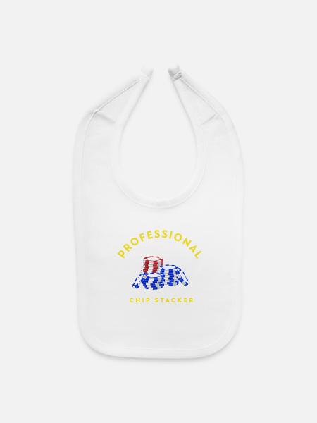Professional_Chip_Stacker - Baby Bib - white - Front
