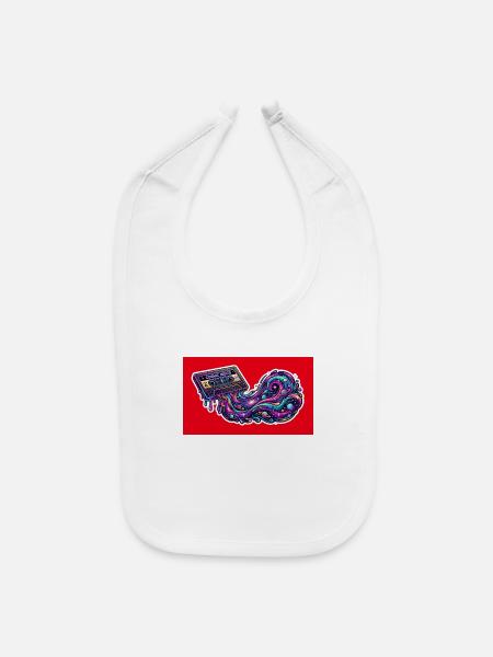 Cosmic Tape Nebula - Baby Bib - white - Front